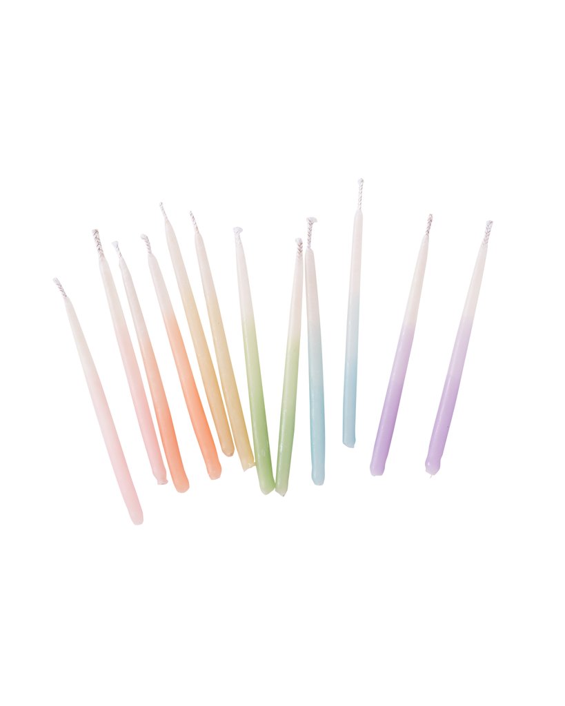ASSORTED OMBRÉ BEESWAX PARTY CANDLES - thecodexclub
