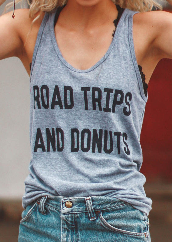Road Trip And Donuts Tank by FAMS design