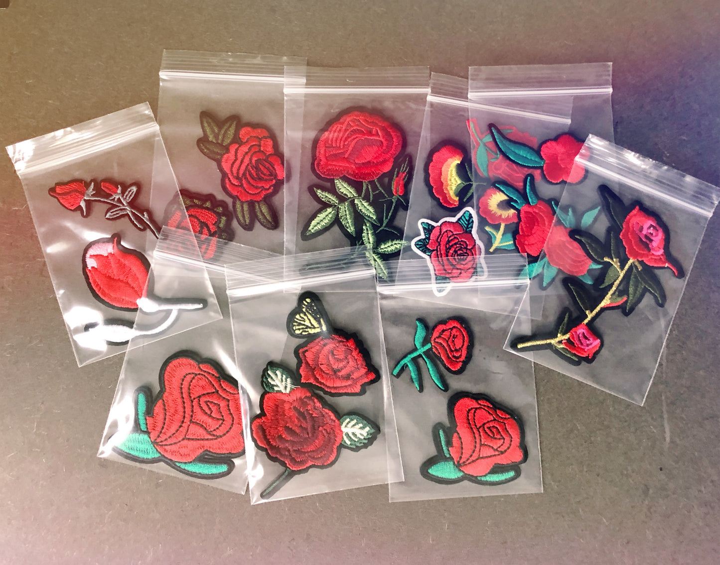 Iron-On Rose Patches