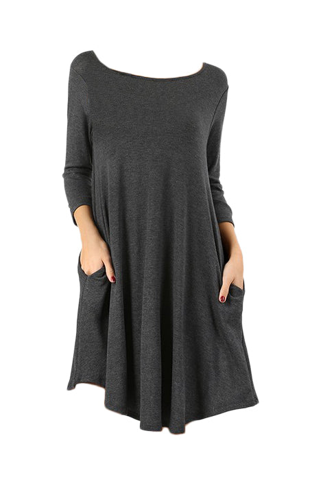Flowy L-Train Dress