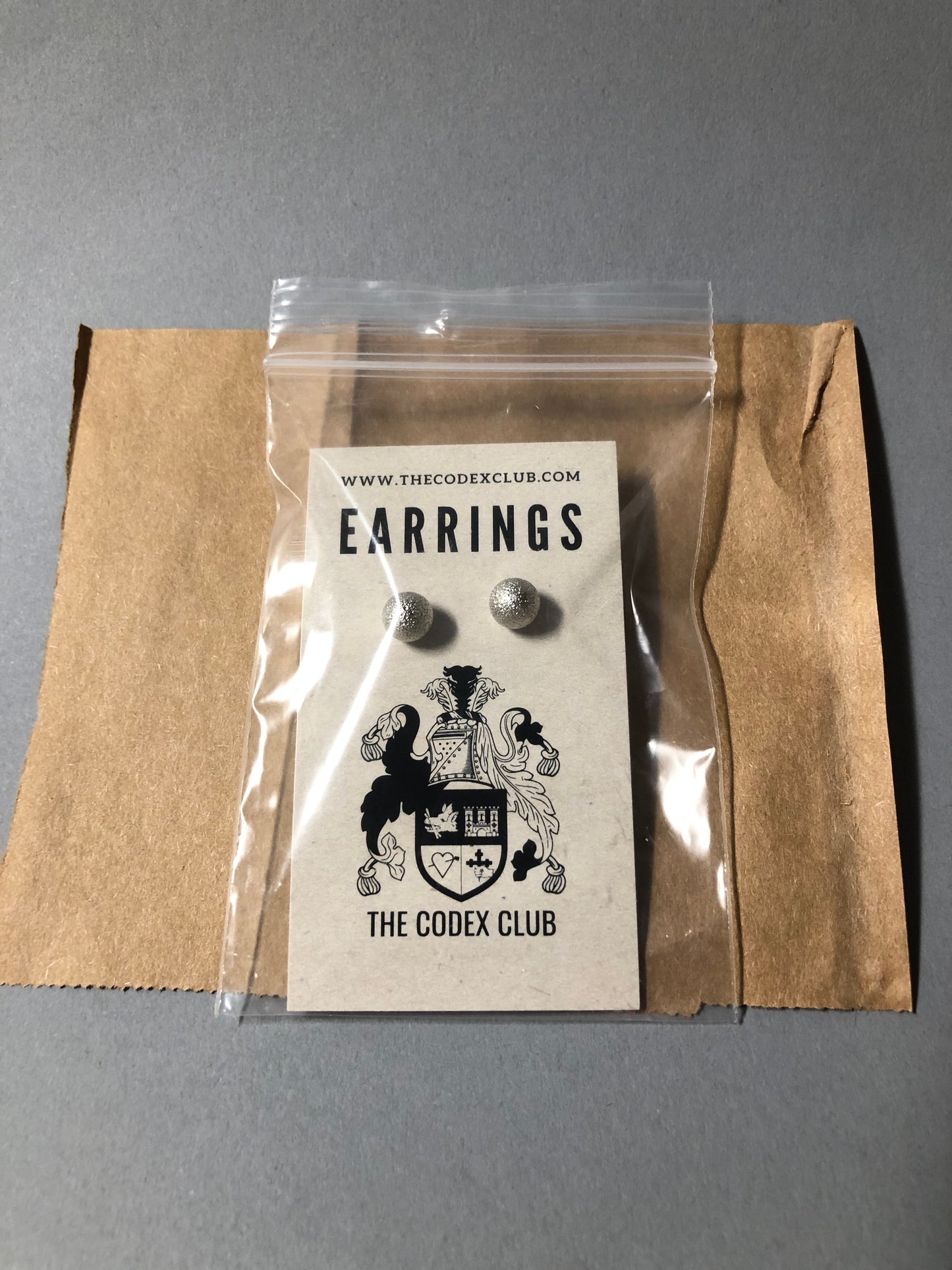 Magic Eight-Ball Shiny and Matte Stud Earrings