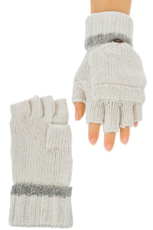 Ivory Warm Woolen Mittens