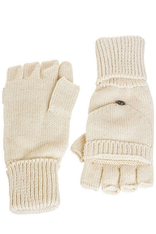 Ivory Warm Woolen Mittens