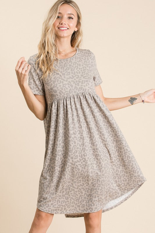 Cream Leopard Sundress
