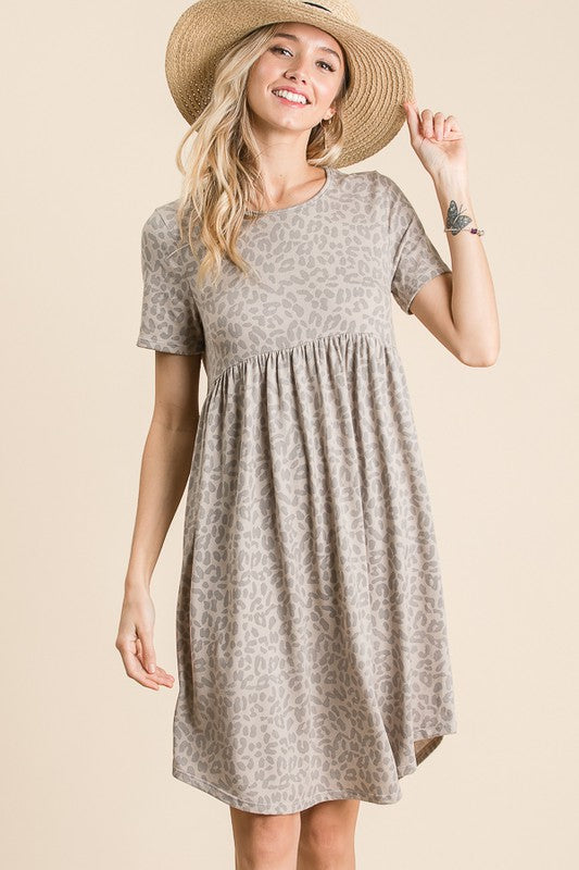 Cream Leopard Sundress