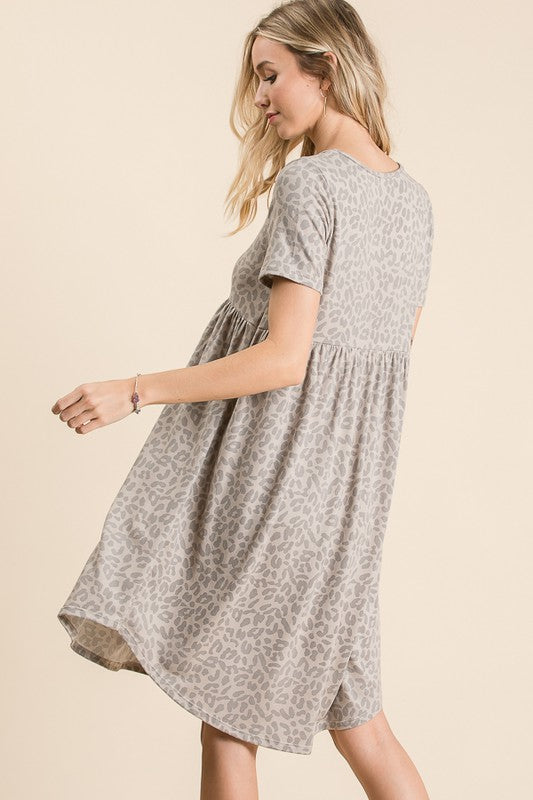 Cream Leopard Sundress