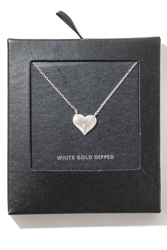 Silver Heart Charm Necklace