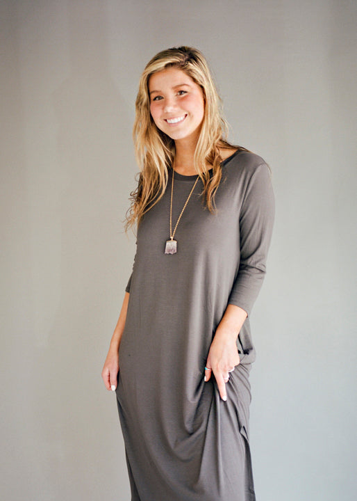 Gray Effie Maxi Dress