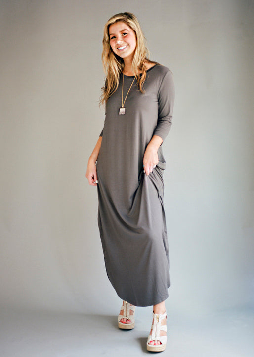 Gray Effie Maxi Dress