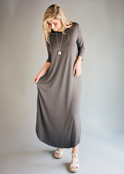 Gray Effie Maxi Dress