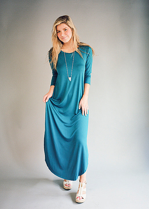 Teal Effie Maxi Dress