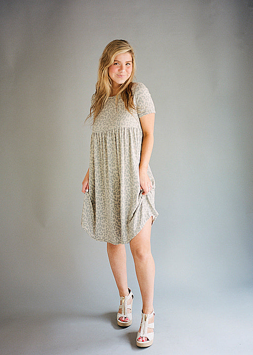 Cream Leopard Sundress
