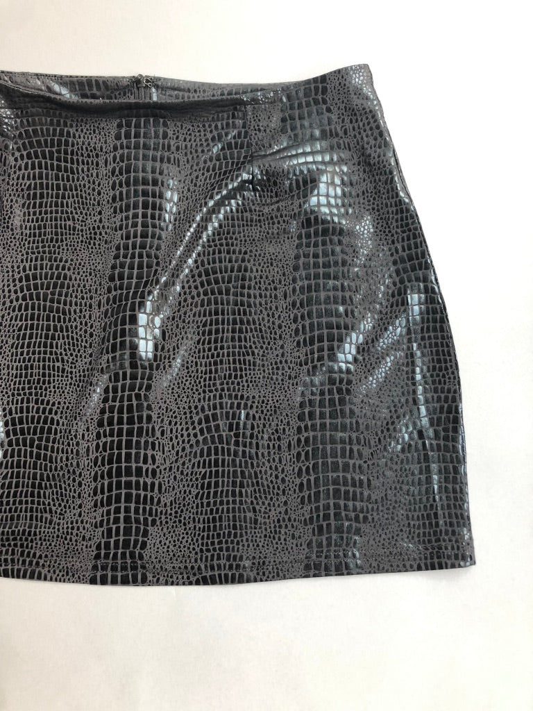Poly Leather Skirt