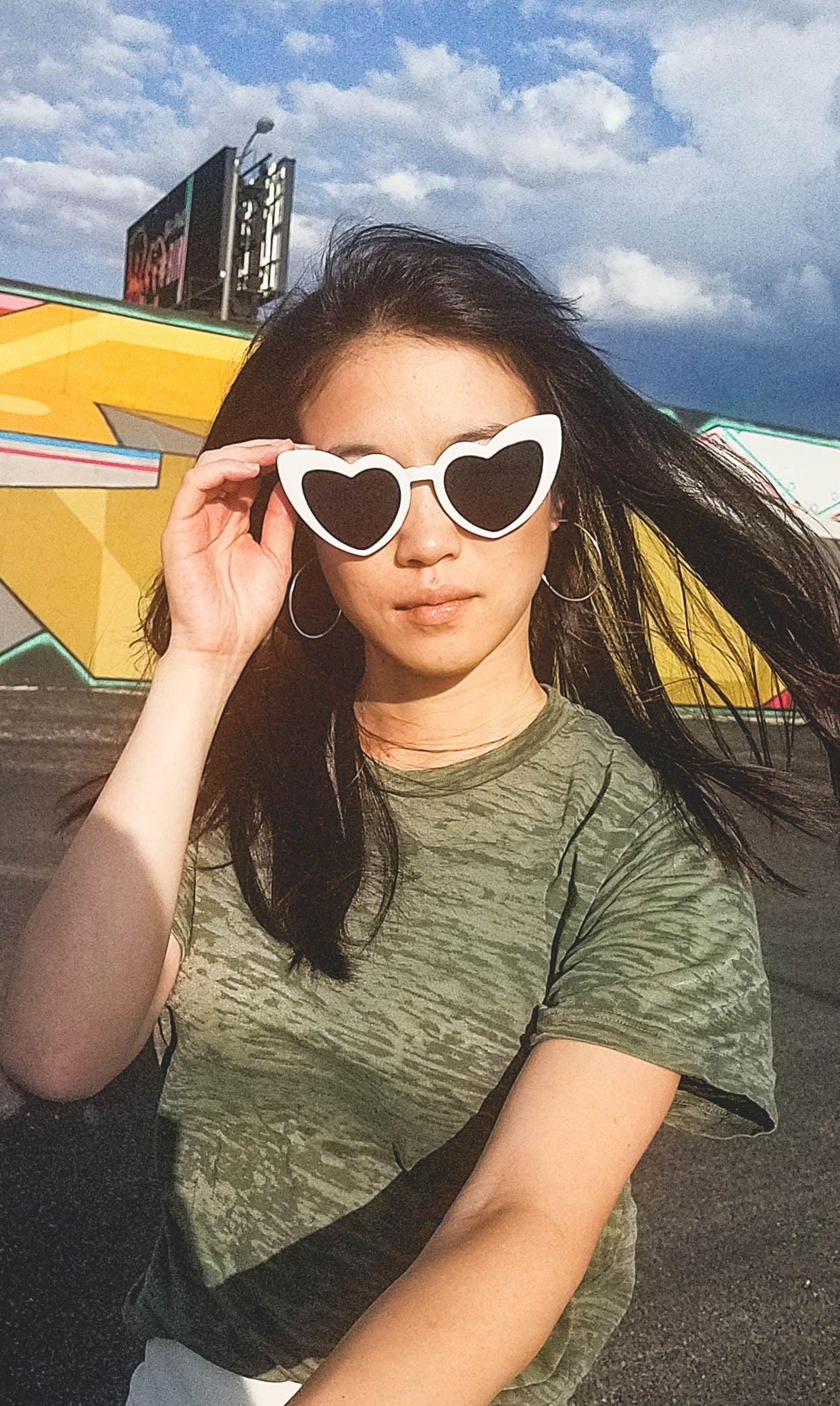 White Heart Sunglasses