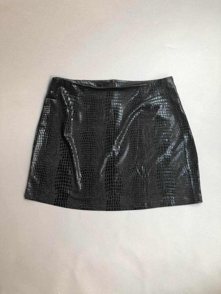 Poly Leather Skirt