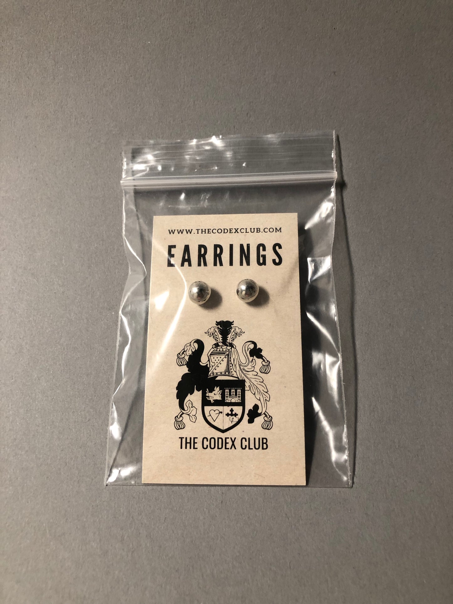 Magic Eight-Ball Shiny and Matte Stud Earrings