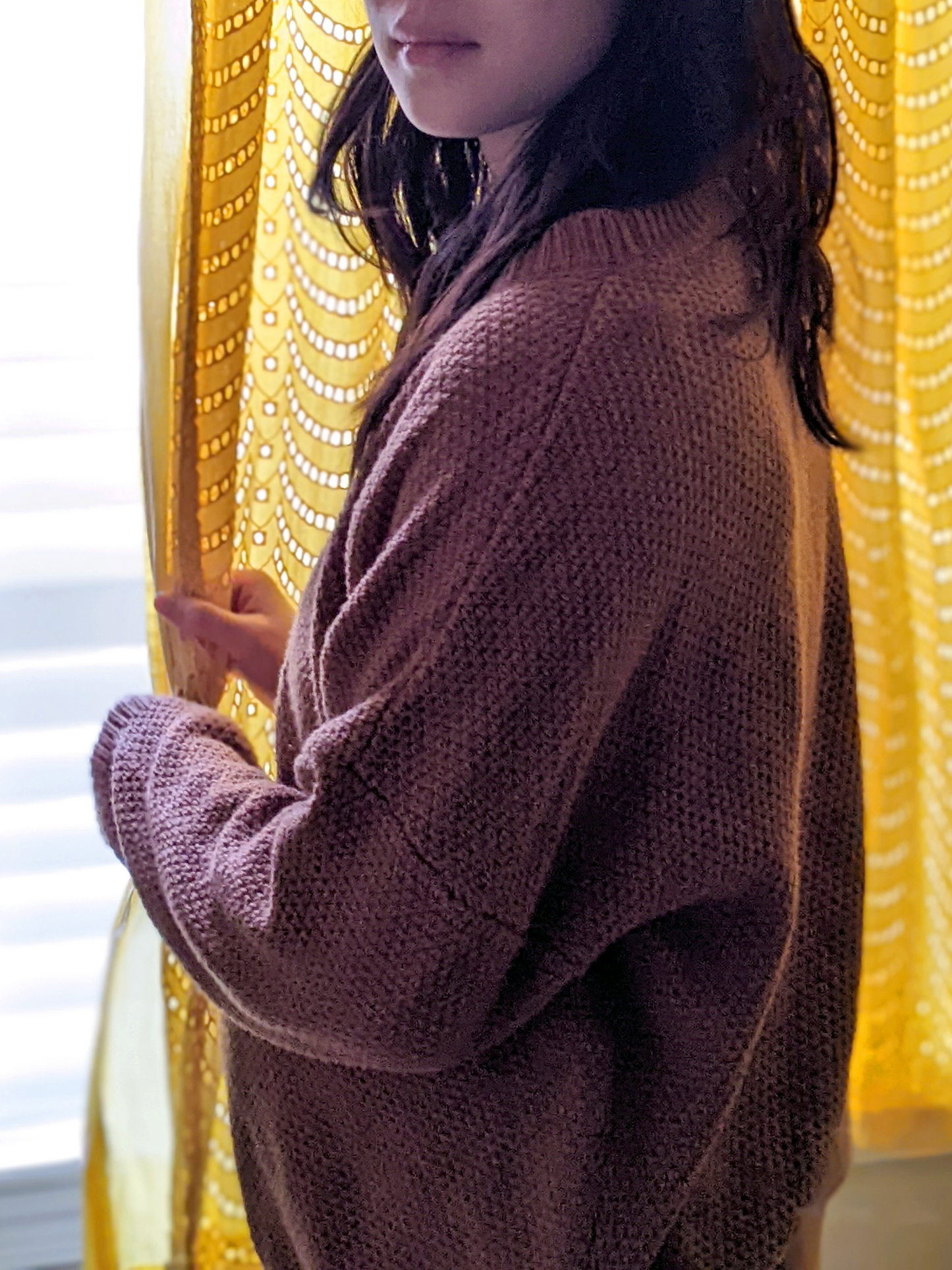 Gia Crew Neck Cable Sweater Brick