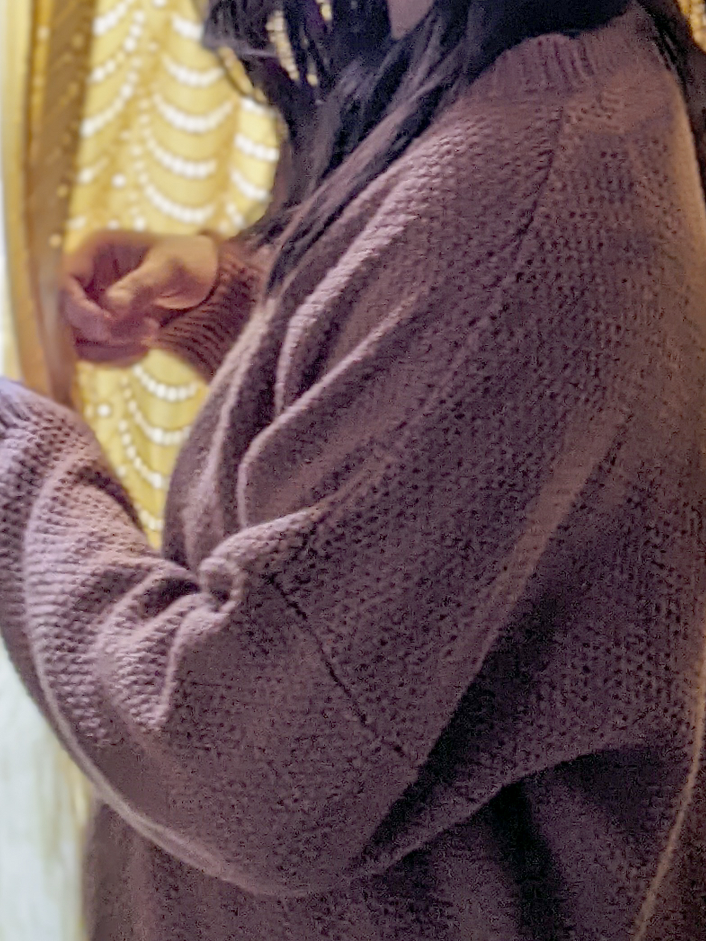 Gia Crew Neck Cable Sweater Brick