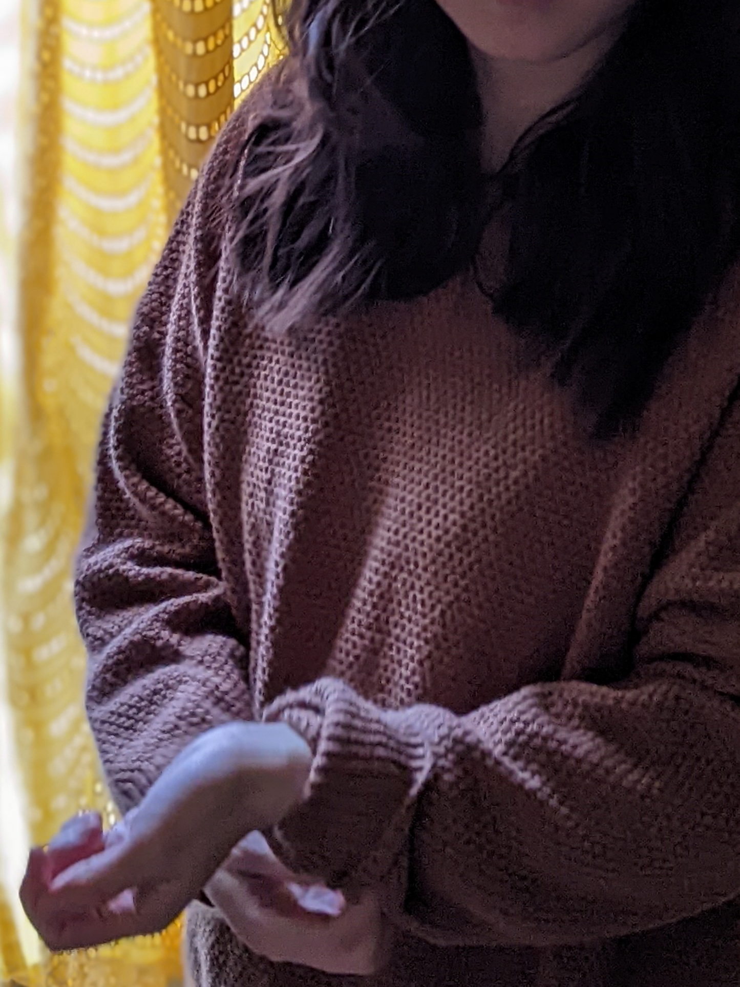 Gia Crew Neck Cable Sweater Brick