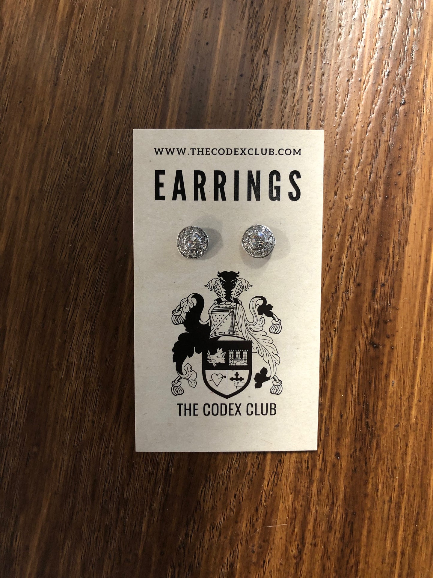 Bedazzled Circle Stud Earrings