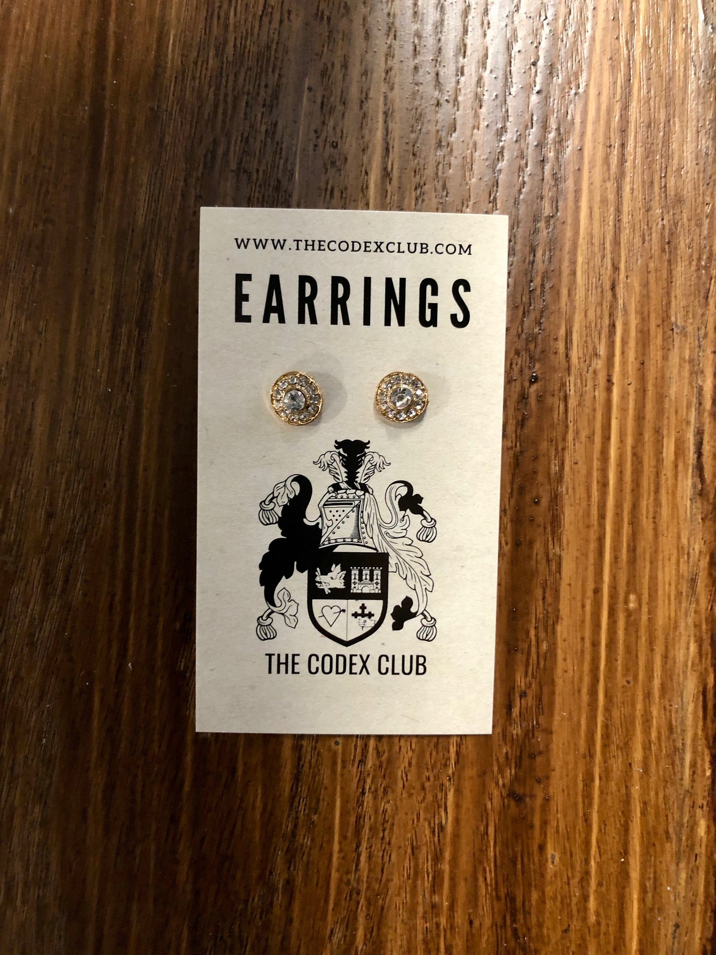 Bedazzled Circle Stud Earrings