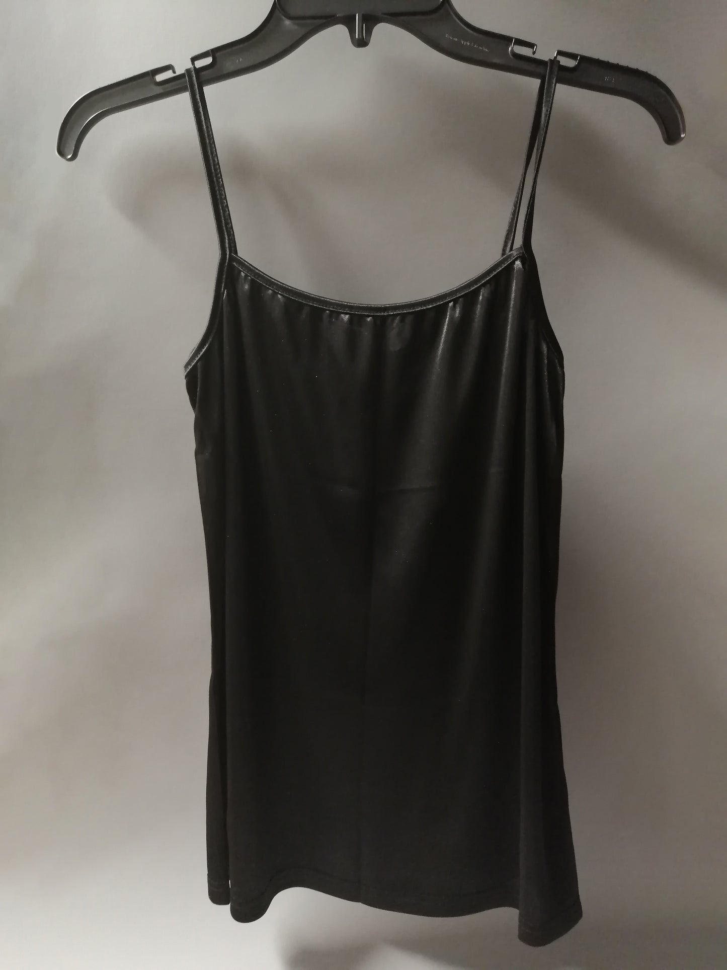 Black Sherrie Satin Tank Top