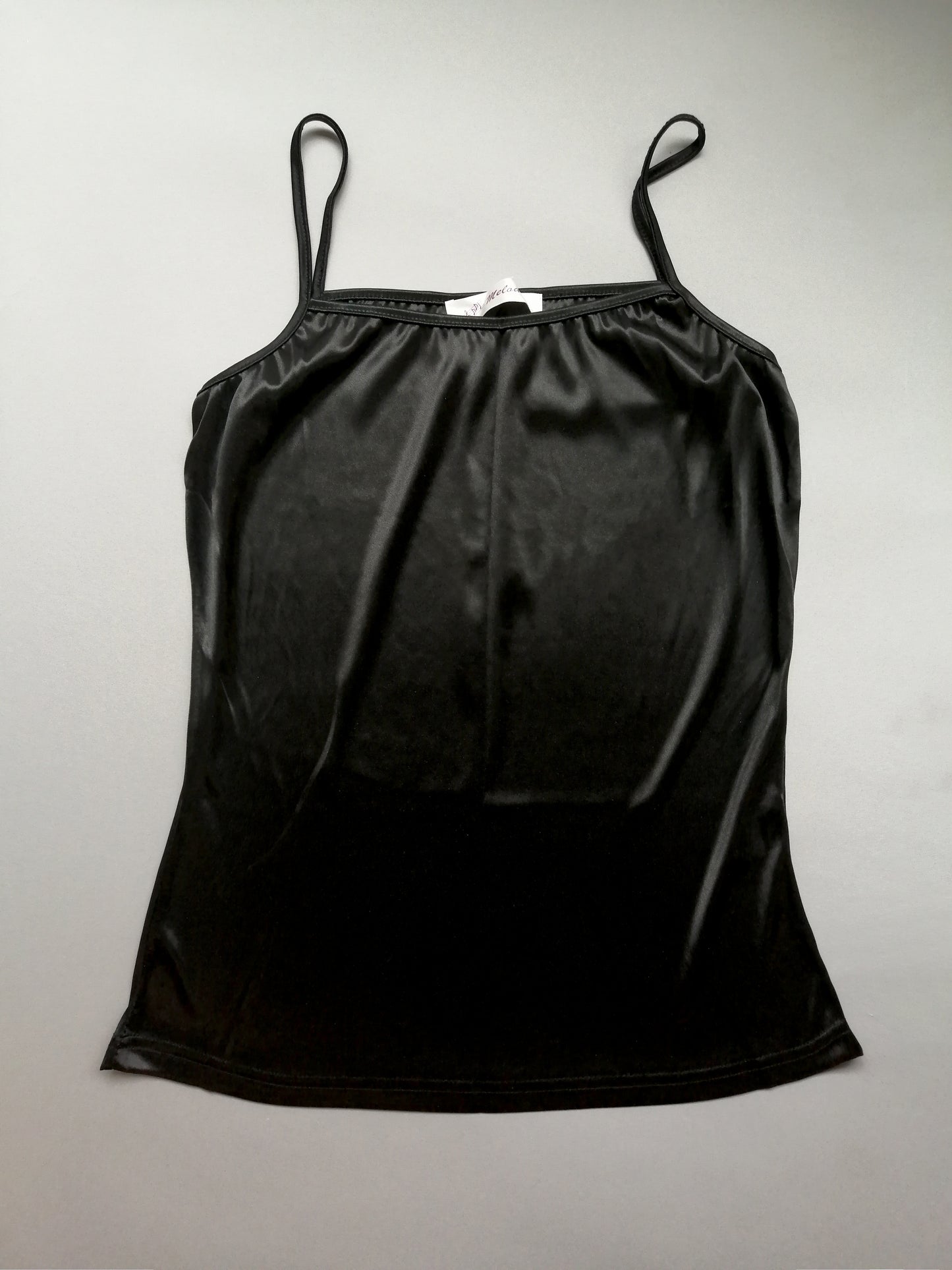 Black Sherrie Satin Tank Top