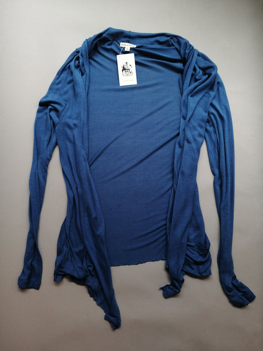 Blue Wrap Cardigan Sweater