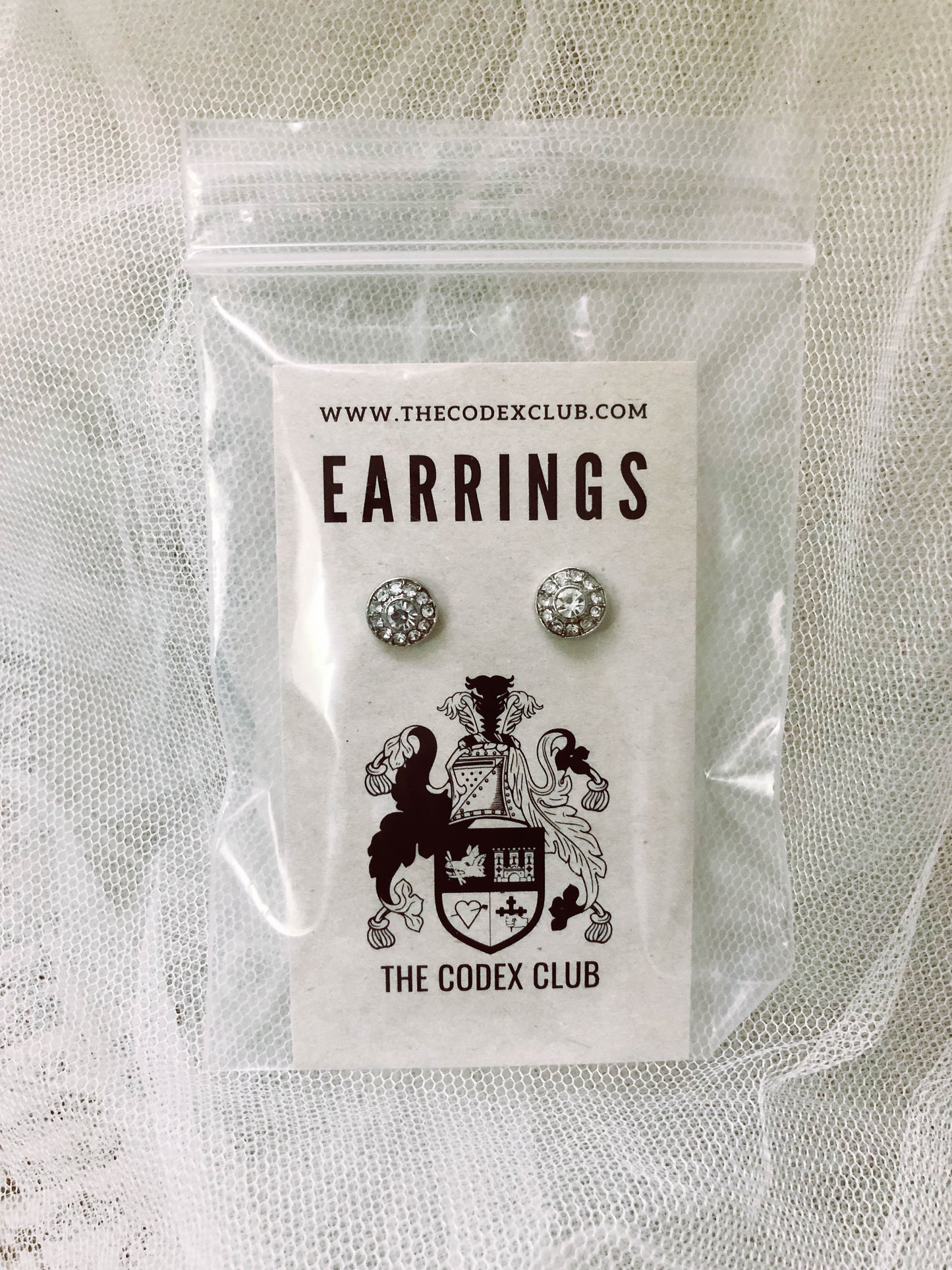 Bedazzled Circle Stud Earrings