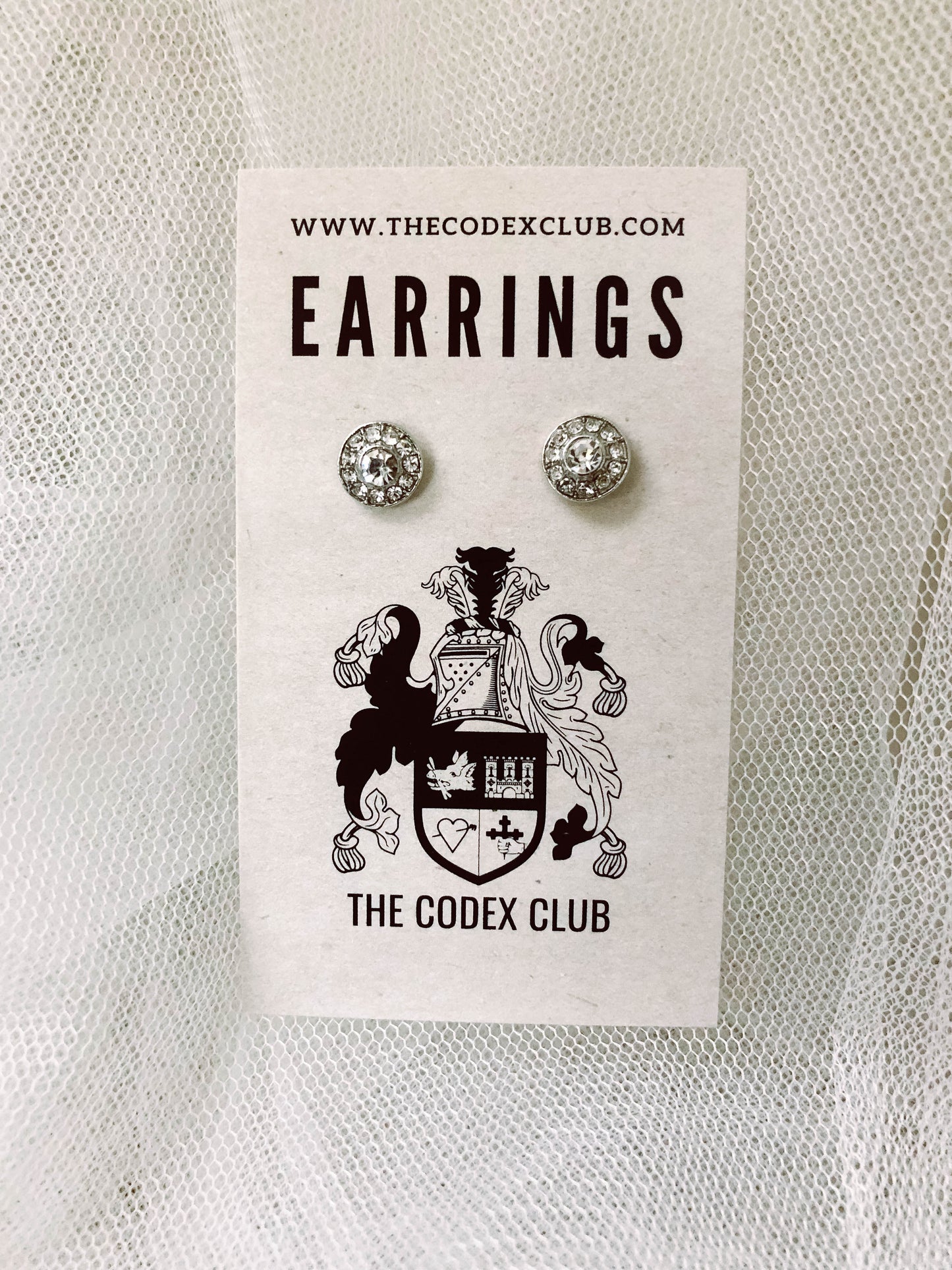 Bedazzled Circle Stud Earrings