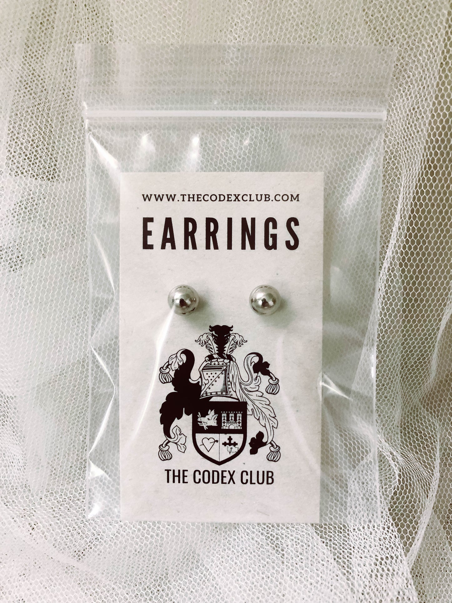 Magic Eight-Ball Shiny and Matte Stud Earrings