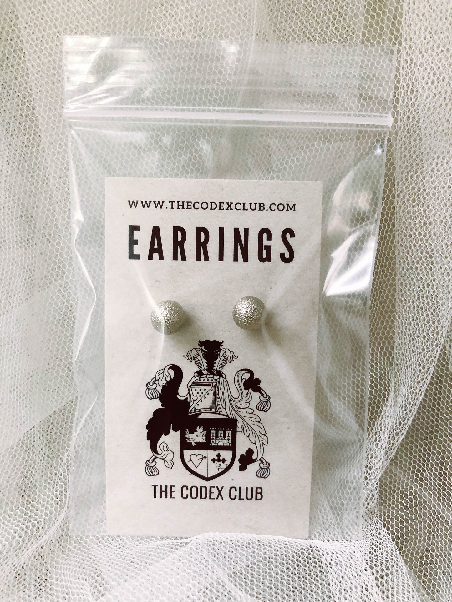 Magic Eight-Ball Shiny and Matte Stud Earrings