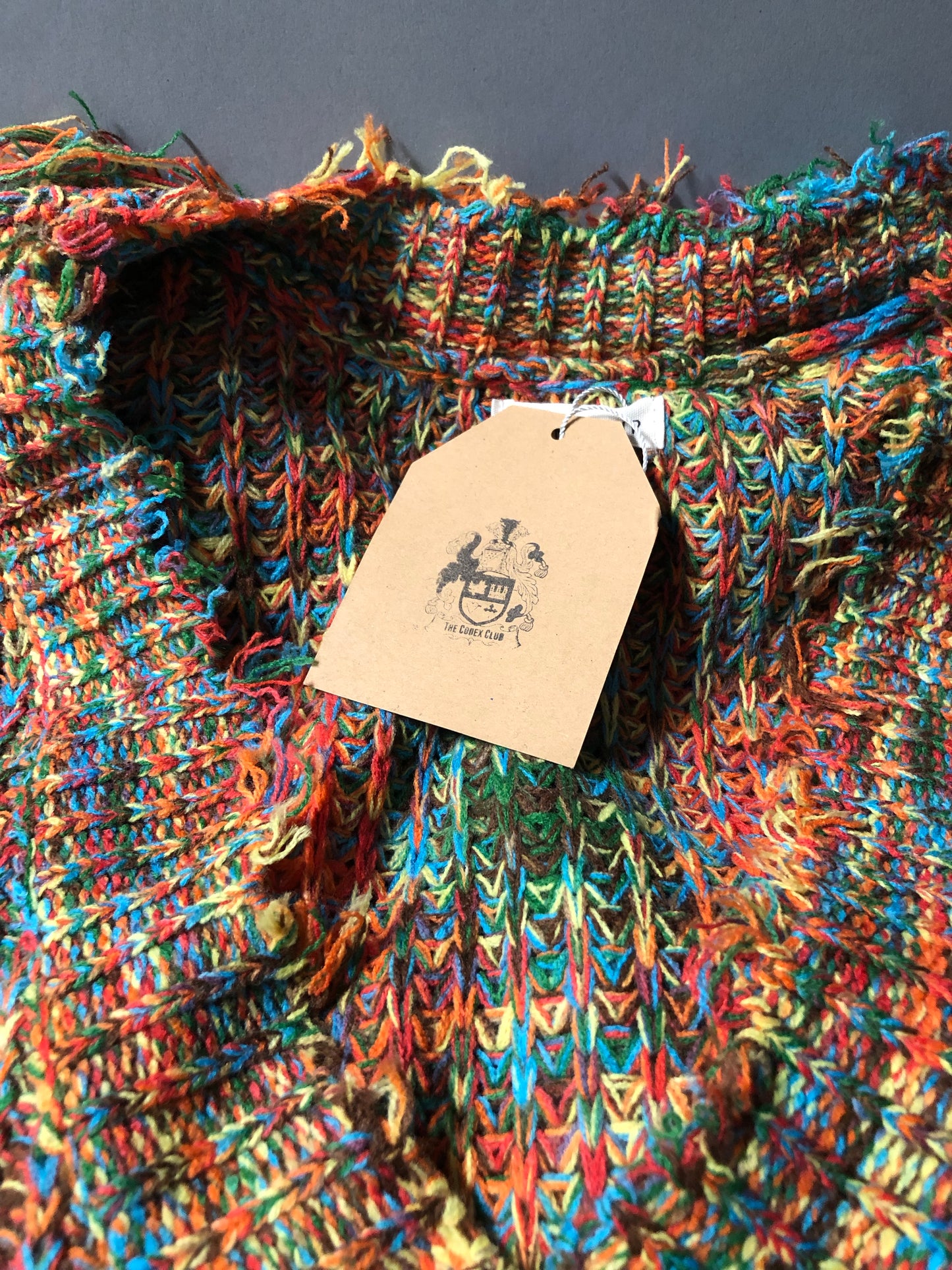 Rainbow Distressed Sweater