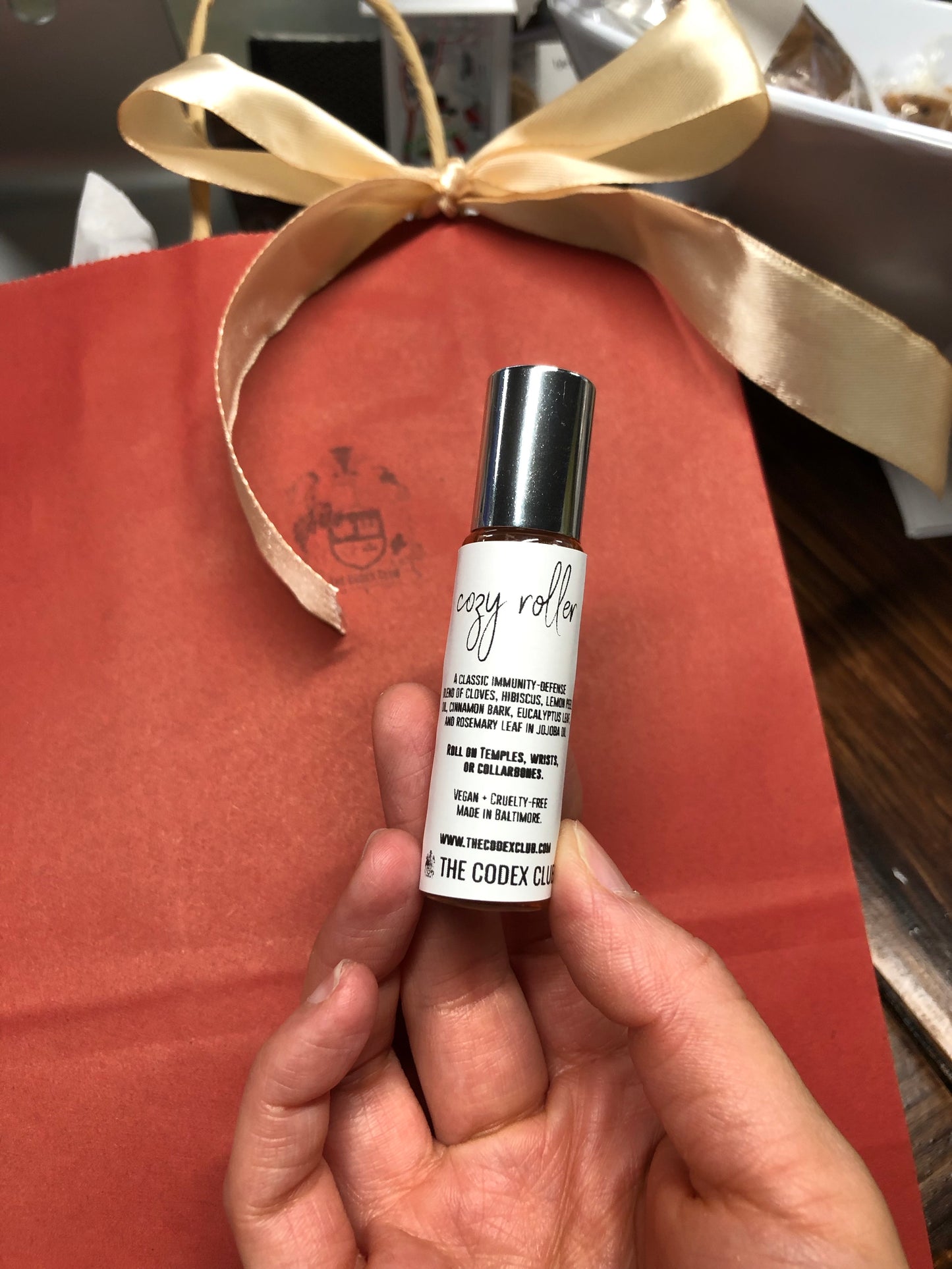 Cozy Immune Defense Essential Oil Roller Bottle for Travel Ready Self-Care
