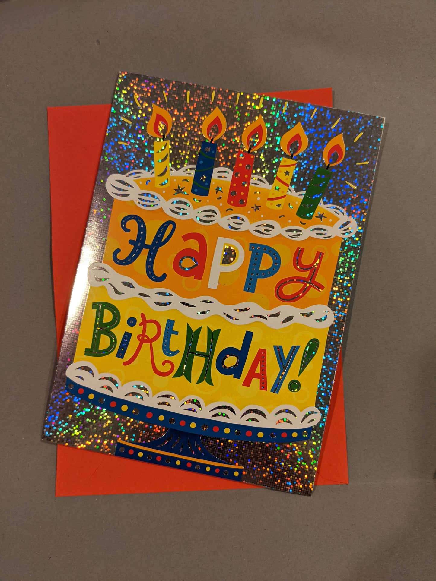 Birthday Cake Foil Card
