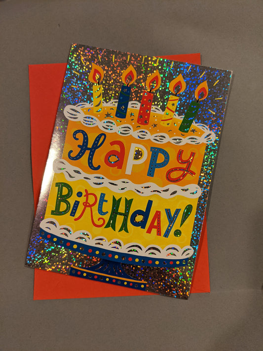 Birthday Cake Foil Card