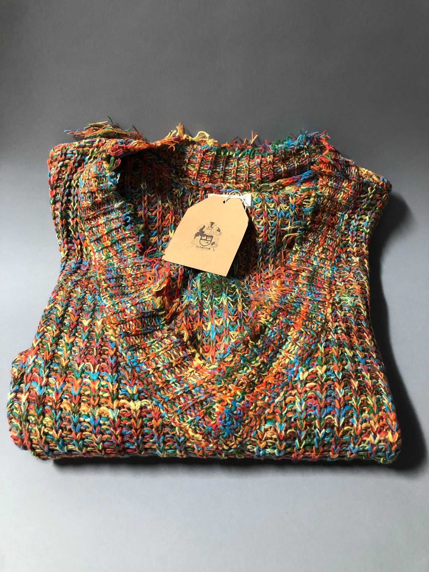 Rainbow Distressed Sweater