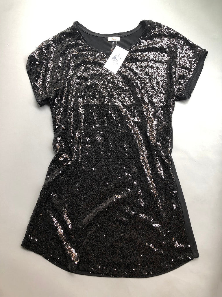 Sparkly Black Sequin Dress