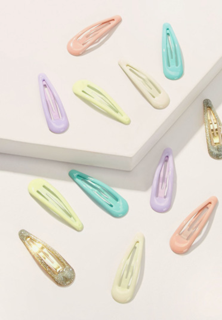 Pastel & Glitter Hair Clips