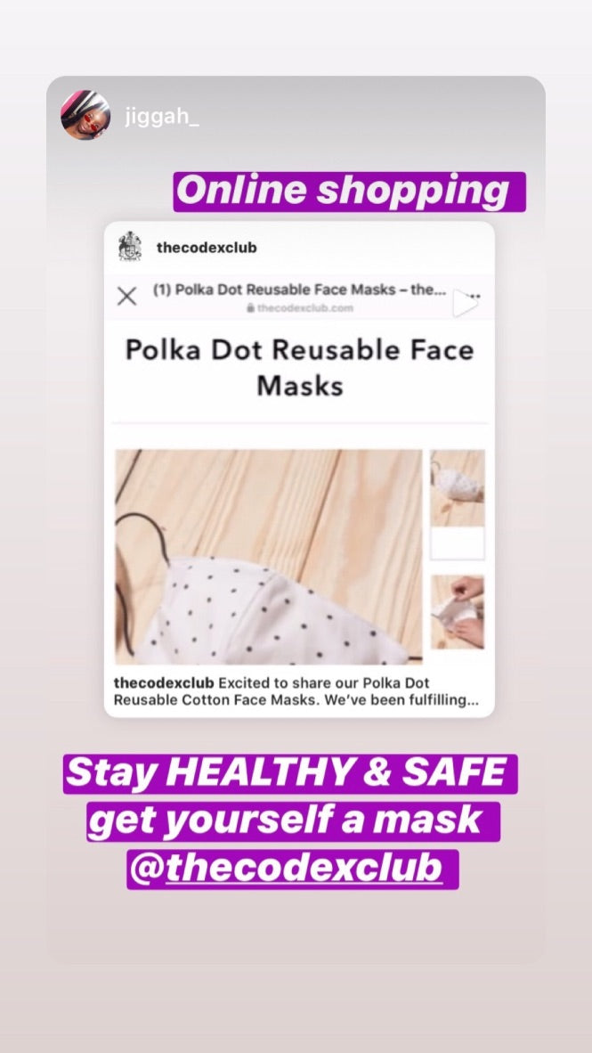 Polka Dot Reusable Face Masks