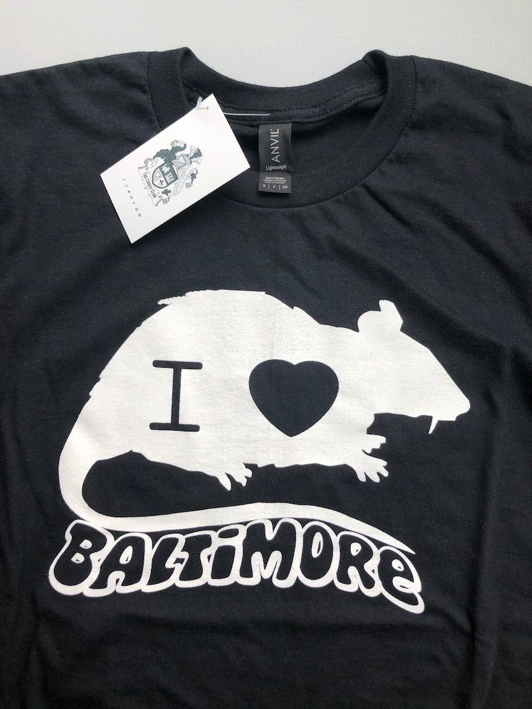 I Love/Rat Baltimore shirts by the Rat Czar