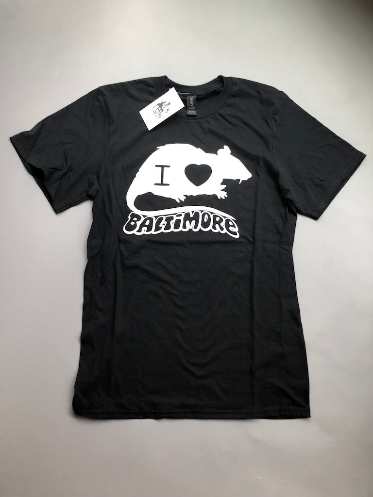 I Love/Rat Baltimore shirts by the Rat Czar