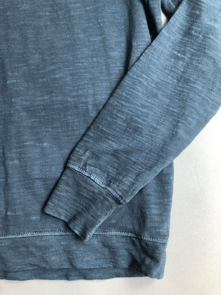 Mineral Blue Slub Slouchy Pullover