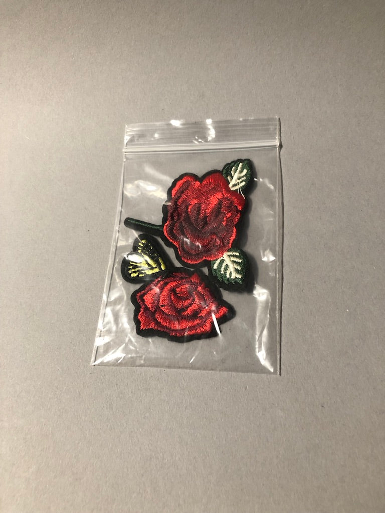 Iron-On Rose Patches