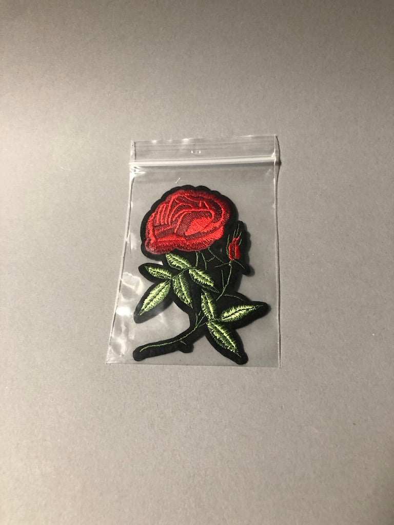 Iron-On Rose Patches