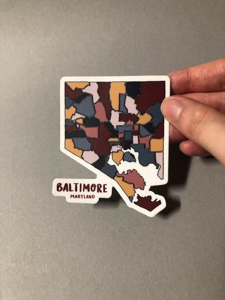 Baltimore Map Stickers by Nora Jayne