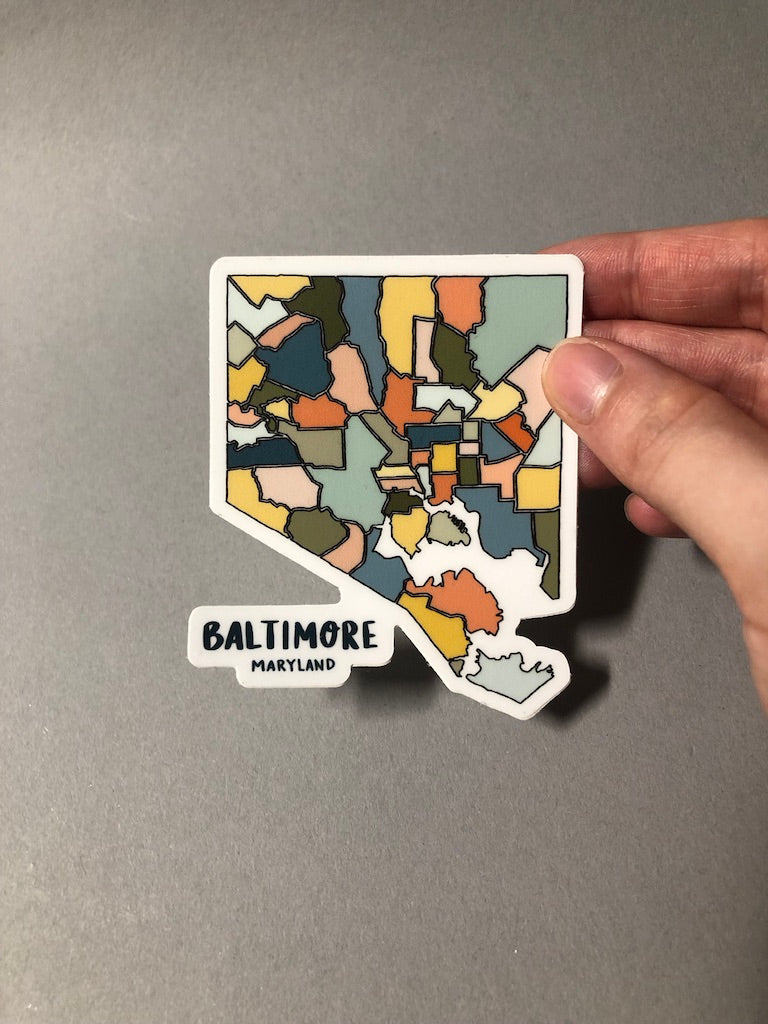 Baltimore Map Stickers by Nora Jayne