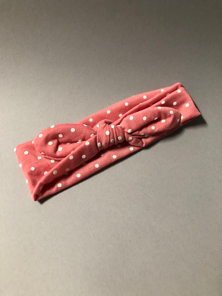 Pink Polka Dot Hair Band