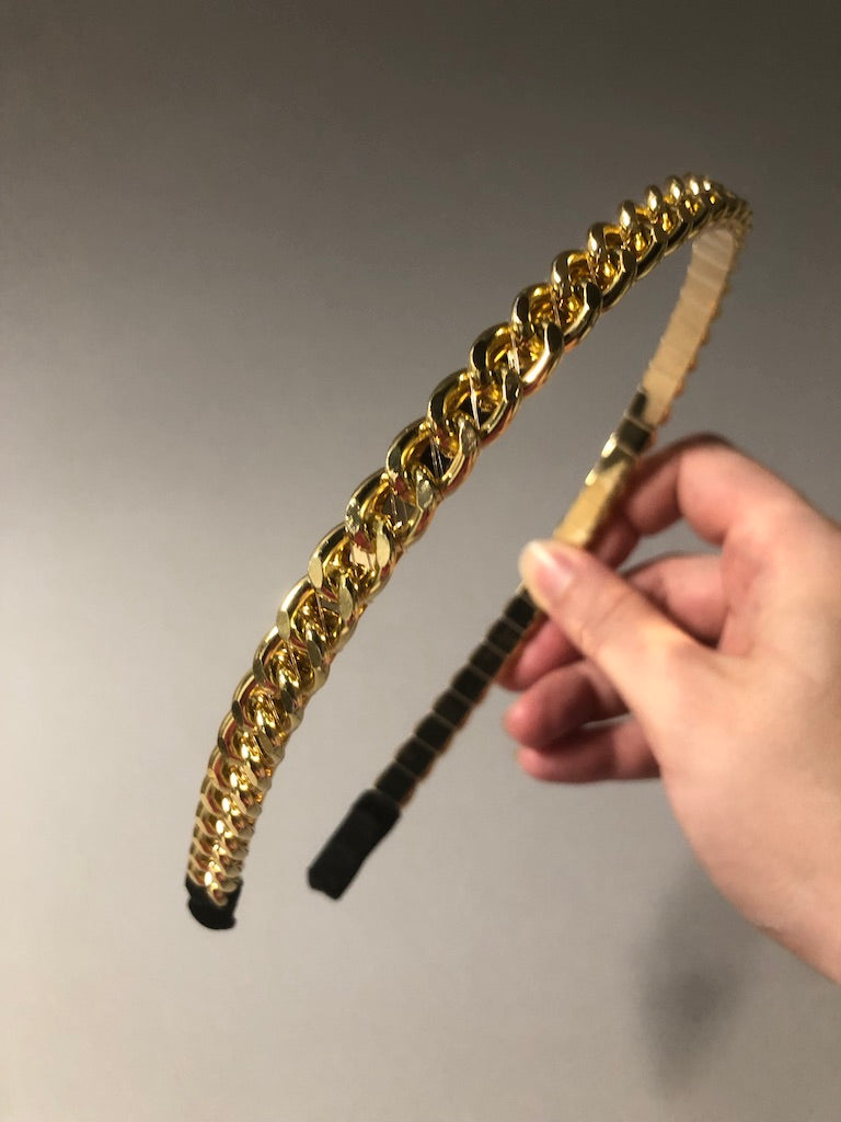 Chain Twist Gold Metal Headband