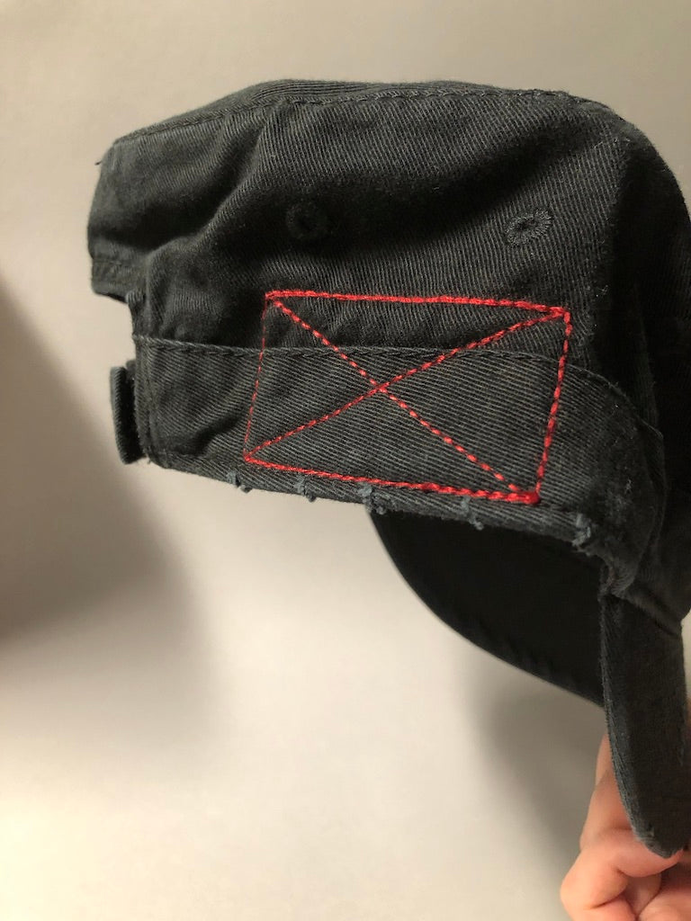 Black Cotton Busboy Cap
